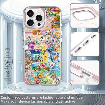 Case for iPhone 14 Pro Max, Hawaii Aloha Cover Coastal Beach Collage Phone Case - Image 2