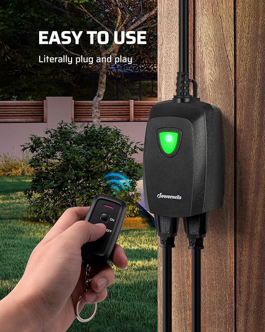 DEWENWILS Wireless Remote Control Outdoor Outlet - Image 2