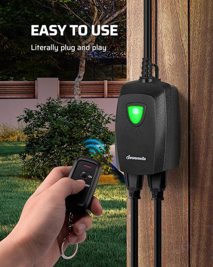 DEWENWILS Wireless Remote Control Outdoor Outlet - Image 2