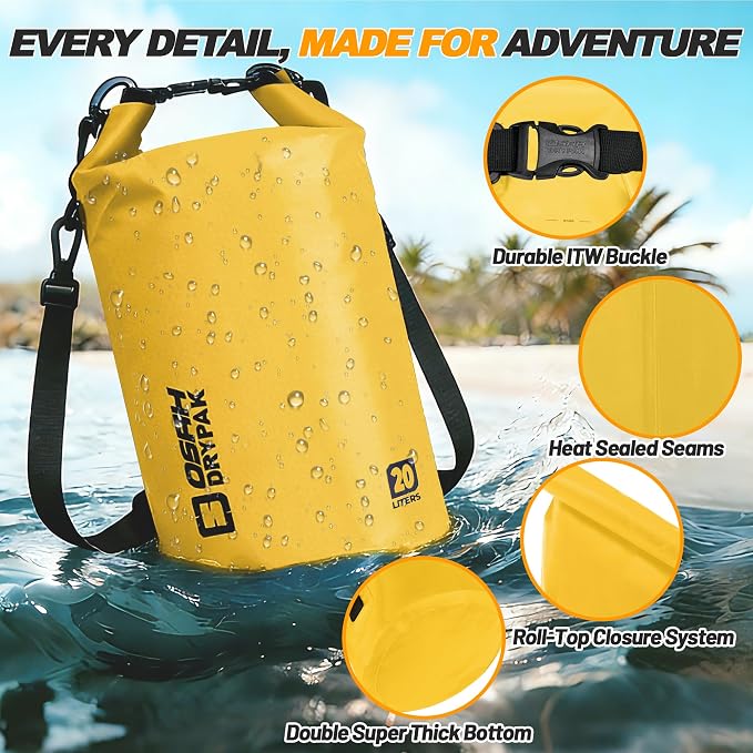Waterproof Dry Bag, 5L/10L/20L/30L/40L Roll Top Lightweight Storage Backpack - Image 4