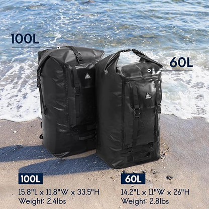 Haimont Waterproof Backpack Roll Top Dry Bag Kayak Dry Backpack - Image 6
