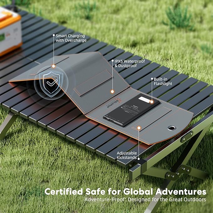 SOLUPUP 10000mah Solar Charger Power Bank, 30W Foldable Portable Solar Panel - Image 5
