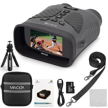 Minolta 10x25 Digital Night Vision Monocular w/Built-in 4K HD Video Camera by Minolta