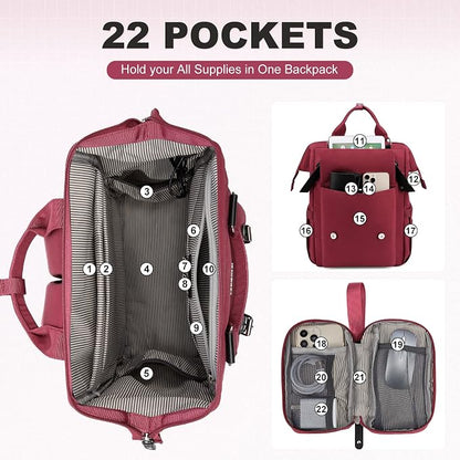 LOVEVOOK Laptop Backpack for Women Work Travel Backpack Teacher Commuter - Image 2