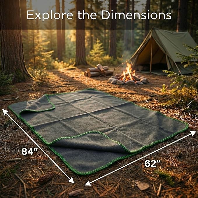 Wool Camping Blanket - Image 3