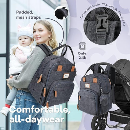 RUVALINO Diaper Bag Backpack-Expandable Baby Bag - Image 5