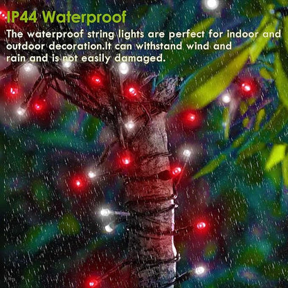 75.8 FT 200 LED Red and White Christmas Lights Outdoor Indoor, Timer & Memory - Image 5