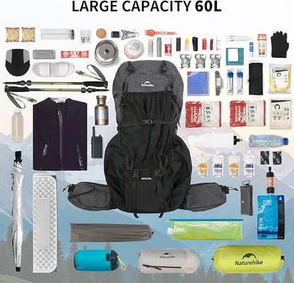 Naturehike 60L Rock 2.0 Upgraded Internal Frame Hiking Backpack - Image 4