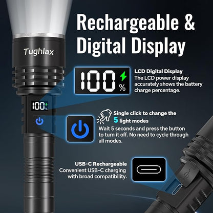 Rechargeable Flashlights High Lumens, 000 Lumens Super Bright LED Flashlight - Image 5