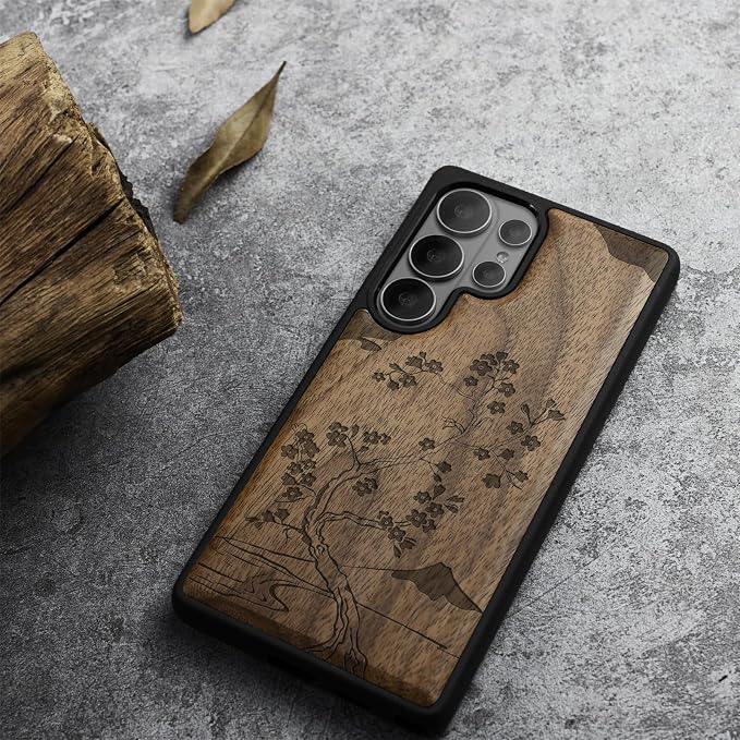 Carveit Magnetic Wooden Case for Samsung Galaxy S26 Ultra Case 2026, TPU - Image 3