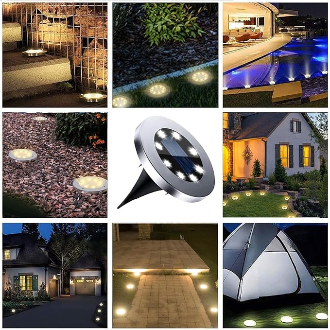 Rayolon Solar Ground Light, Waterproof Solar Garden Lights, Upgraded Outdoor - Image 6