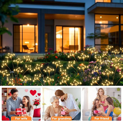 Solar Garden Lights 2 Pack Waterproof Solar Swaying Starburst Light Outdoor - Image 8