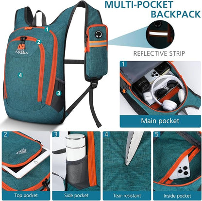 Esup 15L Small Hiking Backpack Foldable Lightweight Travel Day Pack Packable - Image 3