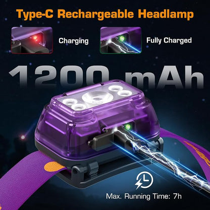 EverBrite Rechargeable Headlamp, 2 Pack Kids & Adult Headlamp - Image 7