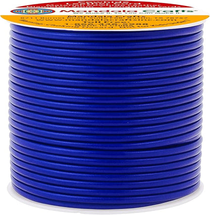 Mandala Crafts Round Genuine Blue Leather Cord - Image 2
