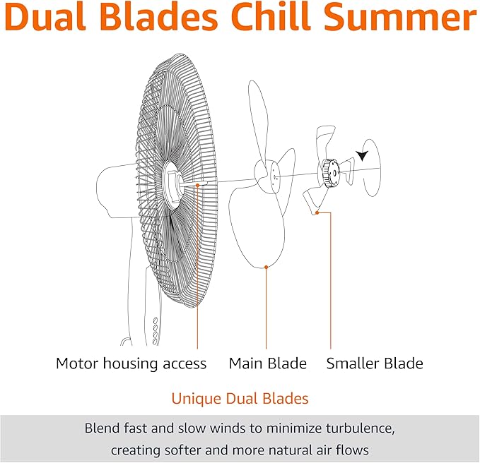 Amazon Basics 16" DC Motor Standing Floor Fan, 12 Speed - Image 3