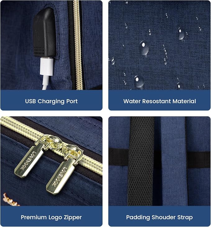LOVEVOOK College Laptop Backpack, 15.6 Inch Travel Backpack - Image 6