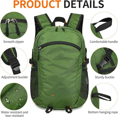 Small Hiking Backpack Travel Lightweight Hiking Packable Daypack - Image 7