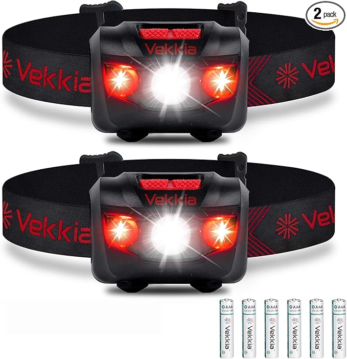 Vekkia Ultra Bright LED Headlamp Flashlight, IPX6 Waterproof Head Lamp by Vekkia