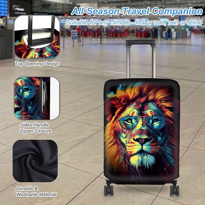 Luggage Cover Protector for 30-32 Inch Suitcases, TSA Approved Elastic Travel - Image 3