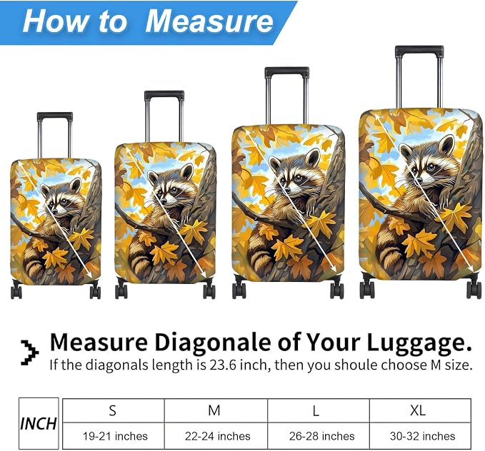 Luggage Cover Protector for 19-20 Inch Suitcases, TSA Approved Elastic Travel - Image 2