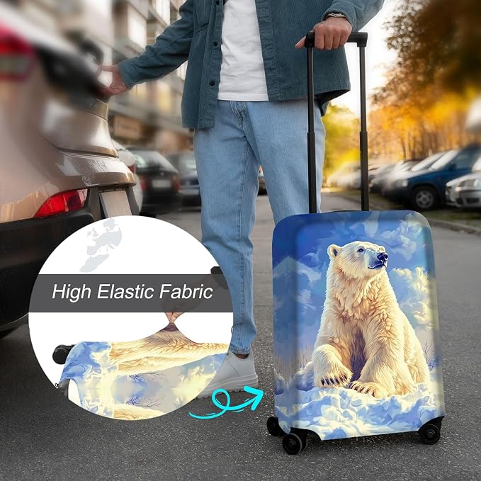 Luggage Cover Protector for 30-32 Inch Suitcases, TSA Approved Elastic Travel - Image 4