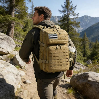 Military Tactical Backpack 45L/25L 3 Day Assault Pack Molle Daypack Hiking - Image 7