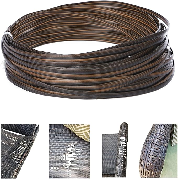 240 Ft Wicker Repair Kit, Plastic Wicker Repair Supplies, Gradient Dark Brown by Laphivieh