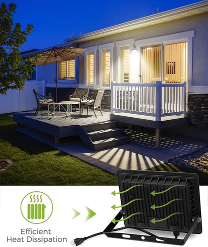 L LOHAS LED Dusk to Dawn Floodlight Outdoor, 50W Auto On/Off 6000K Daylight - Image 4