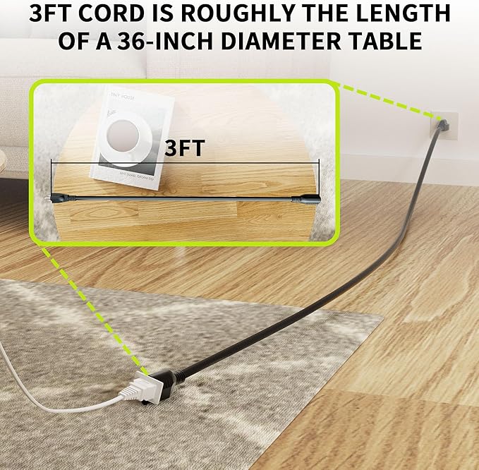 16/3 3FT 13A 125V 1625W, Short Extension Cord - Image 2