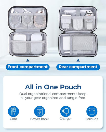 BAGSMART Electronics Organizer Travel Case, Cable Charger Cord Tech Organizer - Image 2