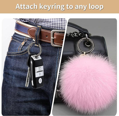Gkeygo Key Ring Clip, 1 Inch Keychain Rings, 8 Pack Round Carabiner Clip - Image 4