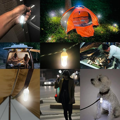 USB Mini LED Lantern, 2 Pack Waterproof EDC Keychain LED Flashlight - Image 8