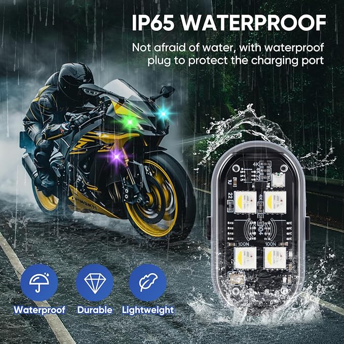 Upgraded 4LEDs 6PCS Wireless LED Strobe Lights - Image 6
