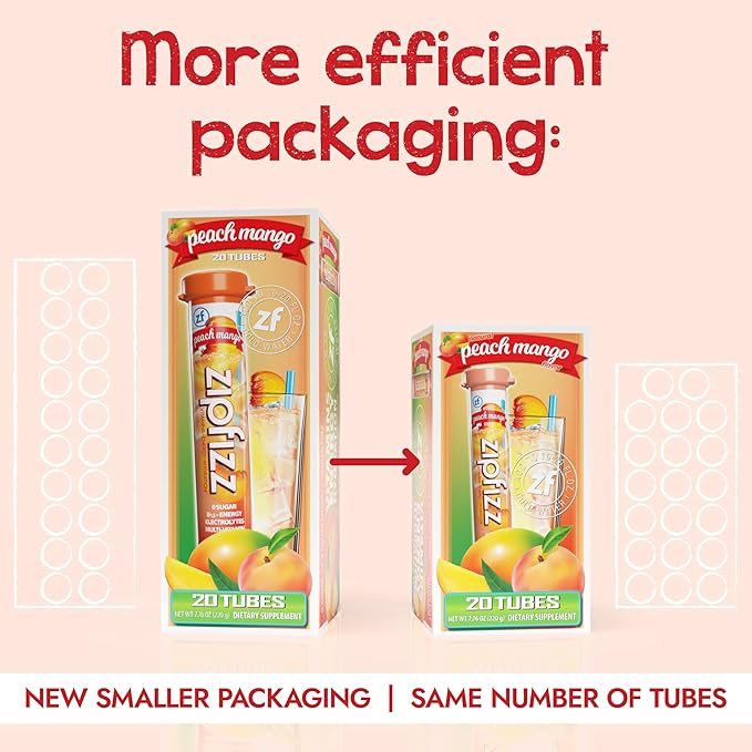 Zipfizz Daily Energy Drink Powder, Peach Mango, 20 Pack | 3-in-1 Sustained - Image 4