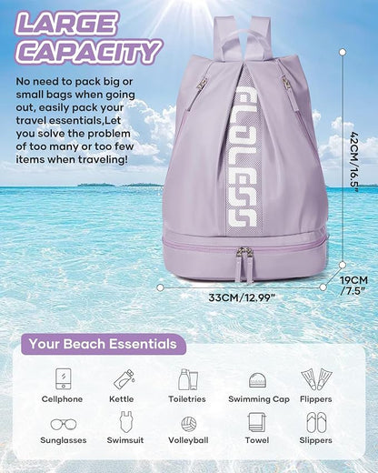 Gym Backpack for Women with Shoe Compartment, Sport Backpack Casual Daypack for - Image 3