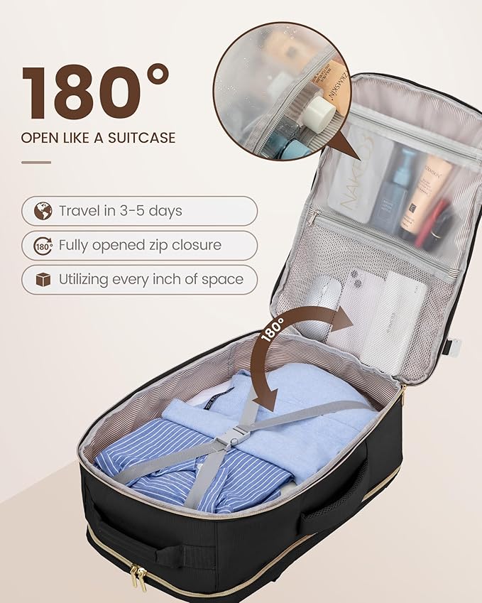 LOVEVOOK Travel Backpack for Women & Men 50L, Airline Approved Carry On - Image 2