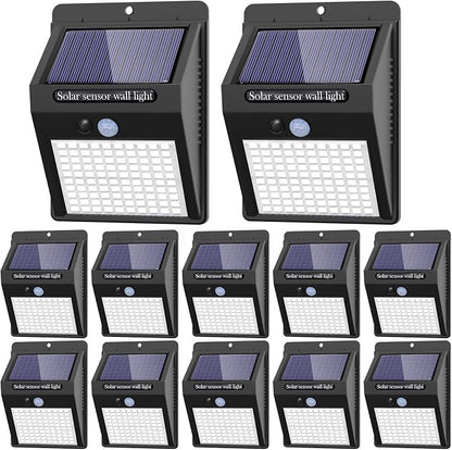 12 Pack Solar Lights Outdoor, 3 Modes/100LED Wireless IP65 Waterproof Solar by kolpop