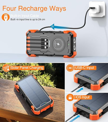 Sudrov Solar Charger Power Bank, 42800mAh Wireless Portable Charger - Image 2