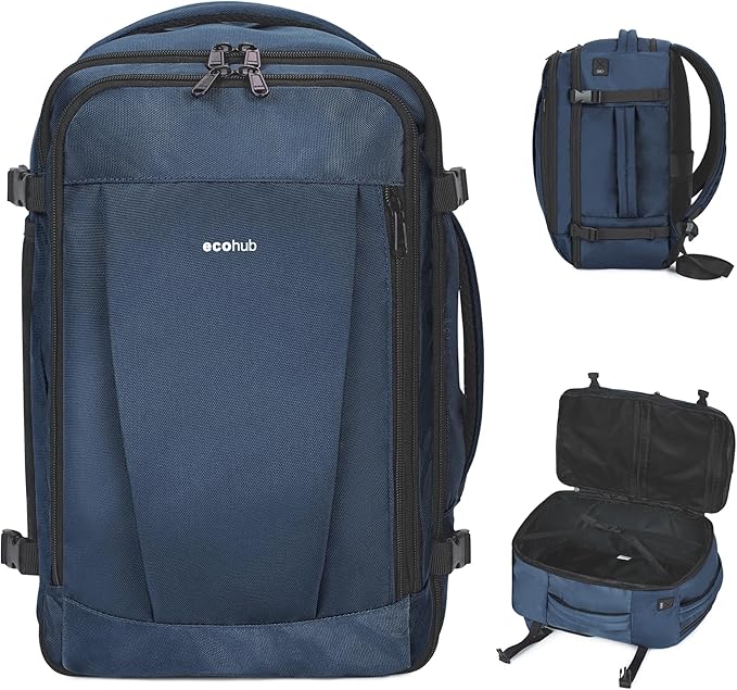 ECOHUB Travel Backpack 18x14x8 Spirit Airlines Personal Item Bag Carry On by ECOHUB