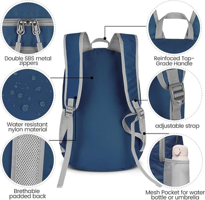 ZOMAKE Lightweight Packable Backpack 28L, Foldable Backpacks Water Resistant - Image 4
