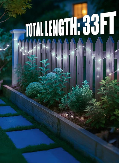 Minetom Solar String Lights, 2 Packs Total 66Ft 200 LED Solar Fairy Lights - Image 7