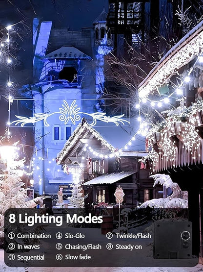 4 Pack 400 LED Solar String Lights - Image 3