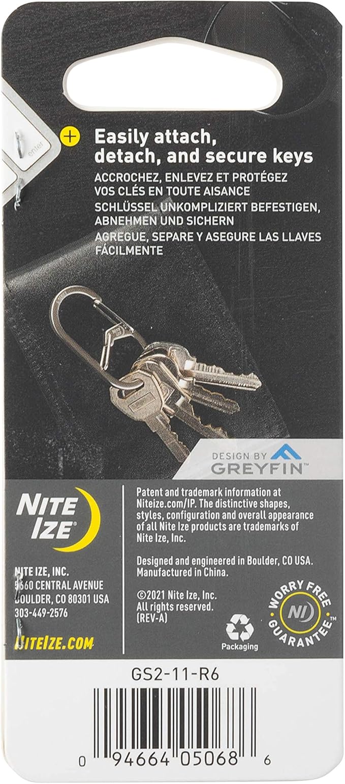 Nite Ize GS2-11-R6 G-Series Dual Chamber Carabiner, Size #2 2-Pack, Stainless - Image 7