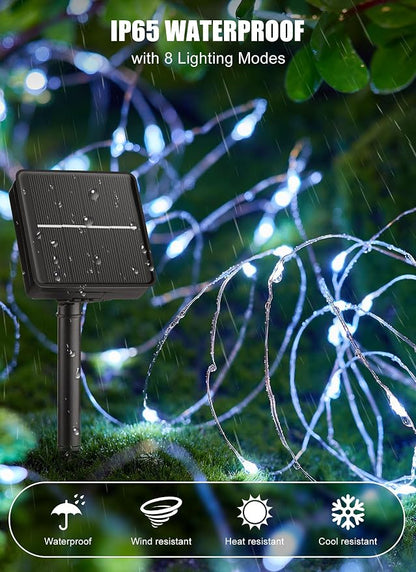 Minetom Solar String Lights, 2 Packs Total 66Ft 200 LED Solar Fairy Lights - Image 3