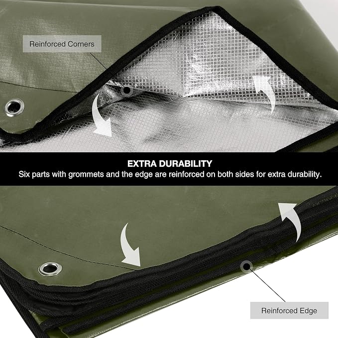 RedSwing 6 Pack Heavy Duty Waterproof Emergency Thermal Tarp, Insulated - Image 5
