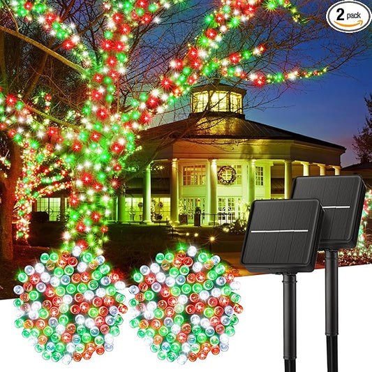 Minetom Solar Christmas Lights Outdoor Waterproof, 2 Pack Total 80FT 200 LED by Minetom