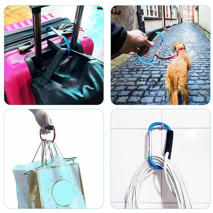 4 Pack Large Carabiner 5.5" D Style Click and Carry Bag Carrier Stroller Hooks - Image 4