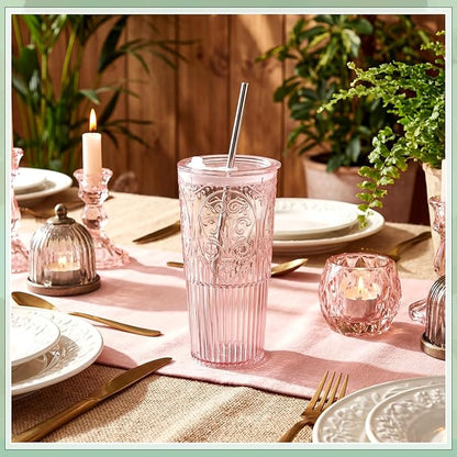 8 Set 20oz Vintage Plastic Tumbler - Image 4