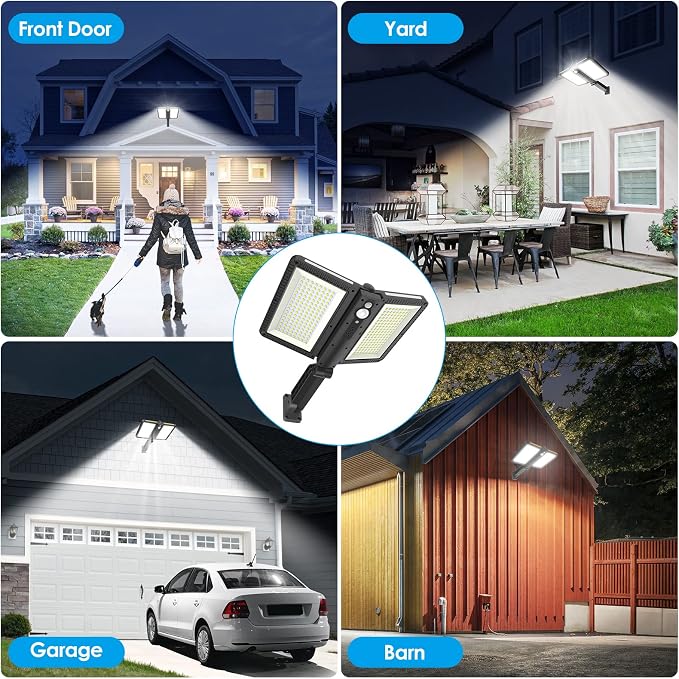 ropelux Solar Flood Lights Outdoor, 6000LM High Brightness Motion Sensor - Image 6